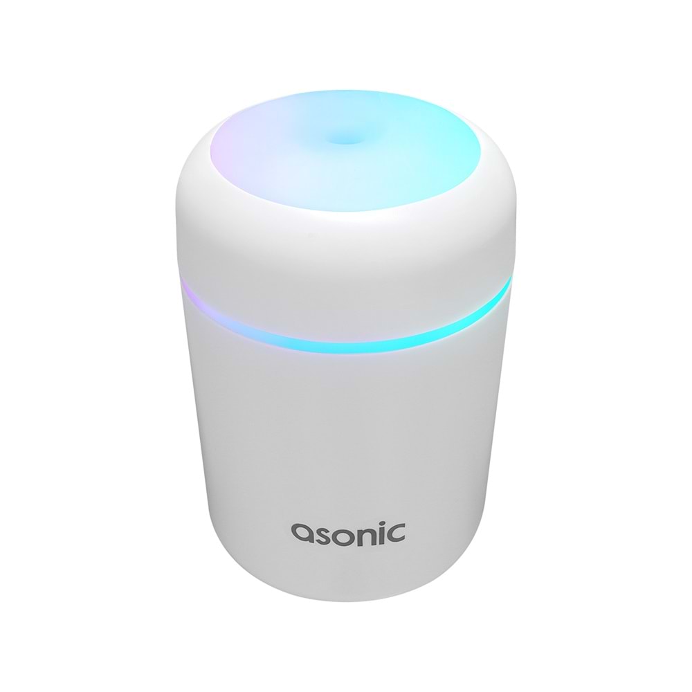 Asonic HN21 Matte 2W 300ML kapasiteli 4 Saat Çalışabilir RGB Mini Oda Nemlendirici HN22