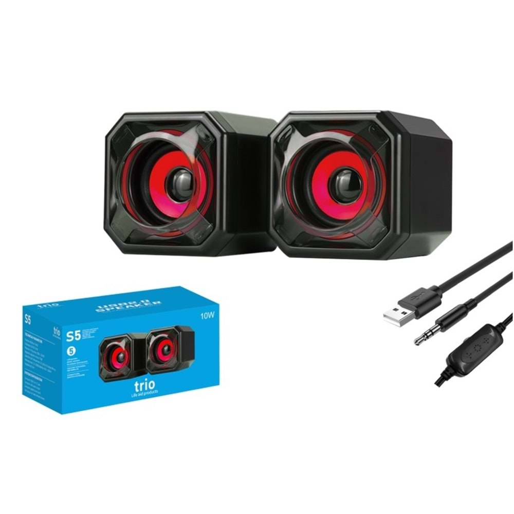 TRİO S5 USB 2.0 RMS 10W*2 EKSTRA SES USB PC HOPARLÖR SPEAKER