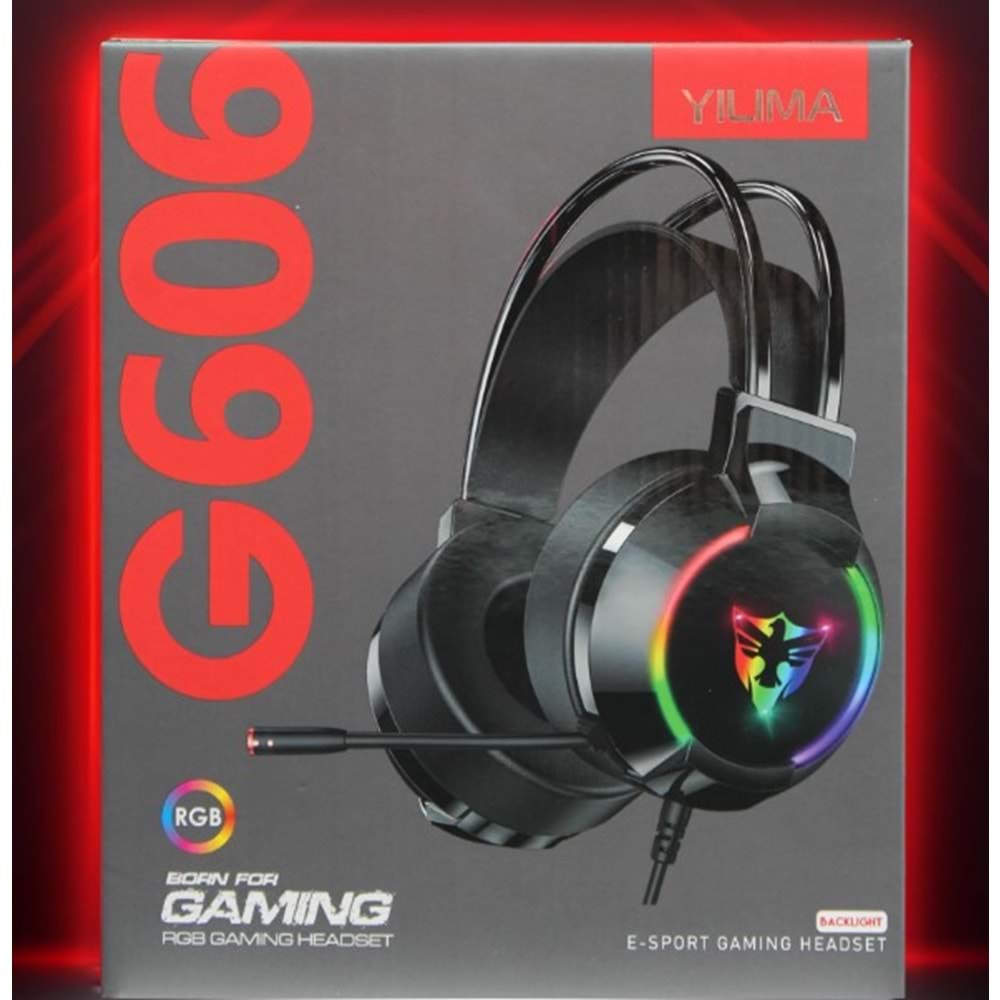 TELSAN G606 E-SPORT USB 7.1 RGB LEDLİ GAMİNG OYUNCU MİKROFONLU KULAKLIK