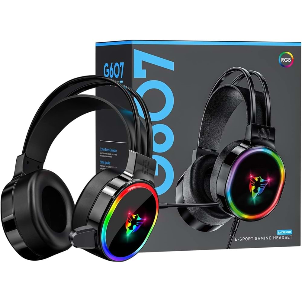 TELSAN G607 E-SPORT USB 7.1 RGB LEDLİ GAMİNG OYUNCU MİKROFONLU KULAKLIK