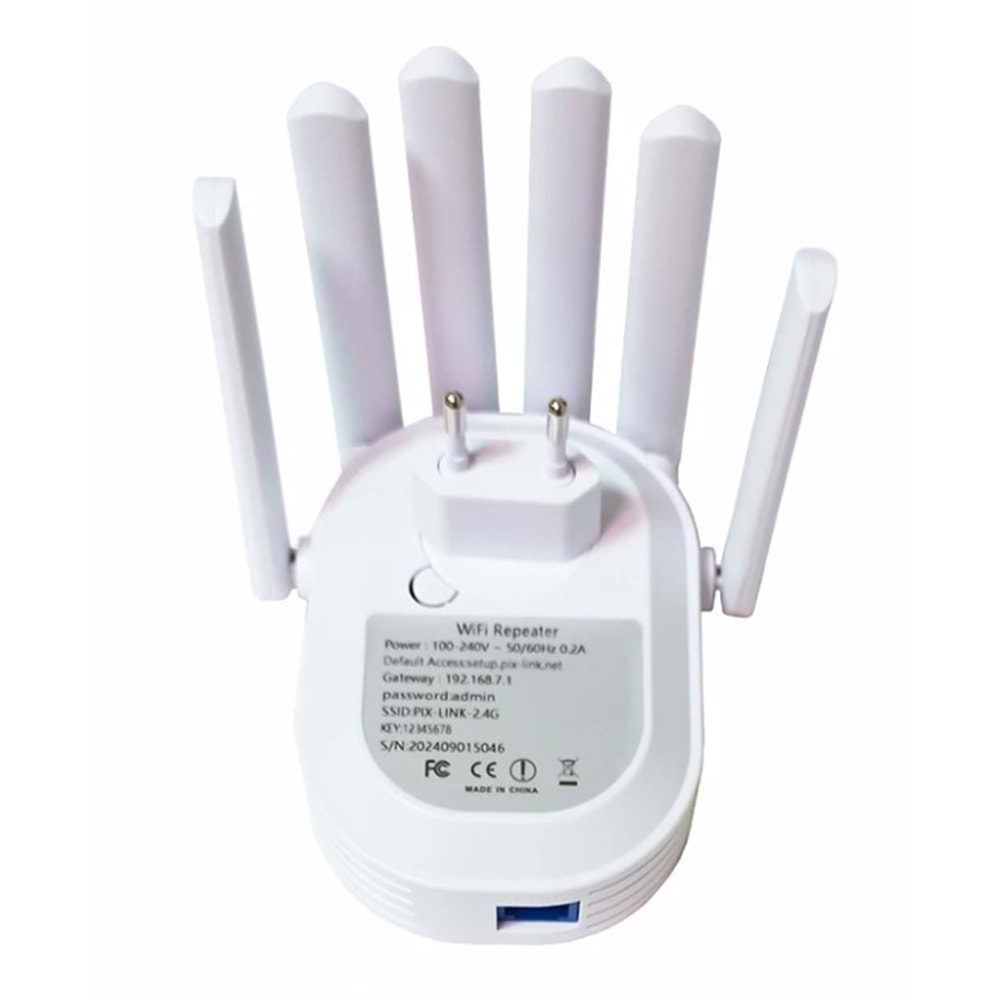 PİX-LİNK LV-WR60T 1200MBPS 6 Antenli Kablosuz-N Menzil Artırıcı Acces Point Router GAB-WR60T