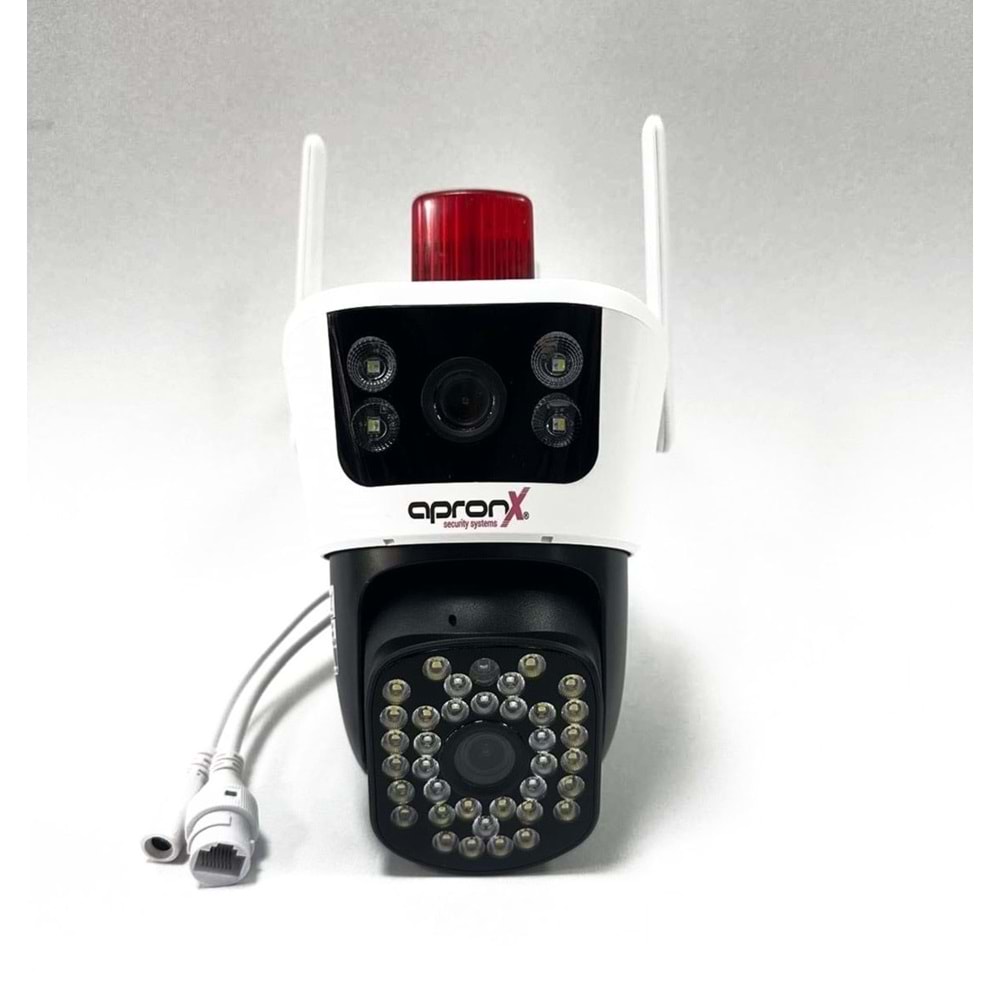 Apronx APX-WP246 4MP 3.6mm+3.6mm WİFİ Çift Kamera Wifi PTZ İp Kamera