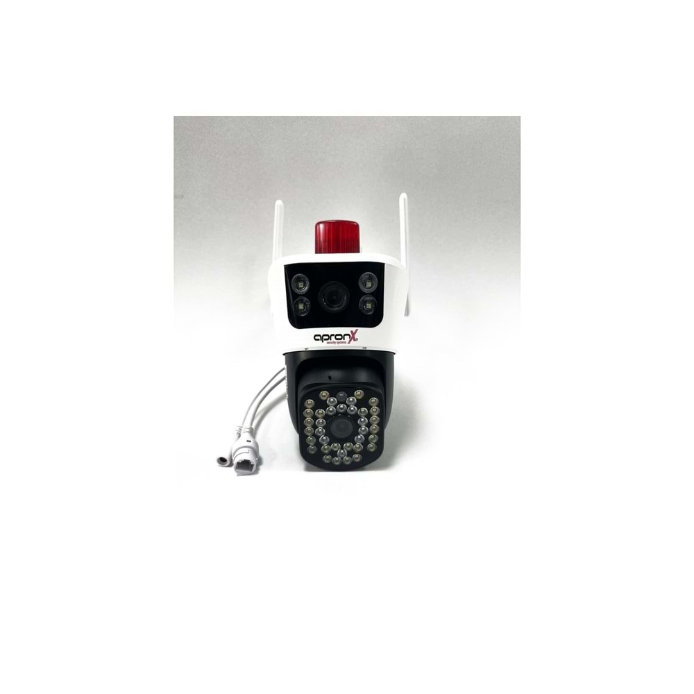 Apronx APX-WPB246 4MP 3.6mm+3.6mm WİFİ Çift Kamera Wifi PTZ İp Kamera