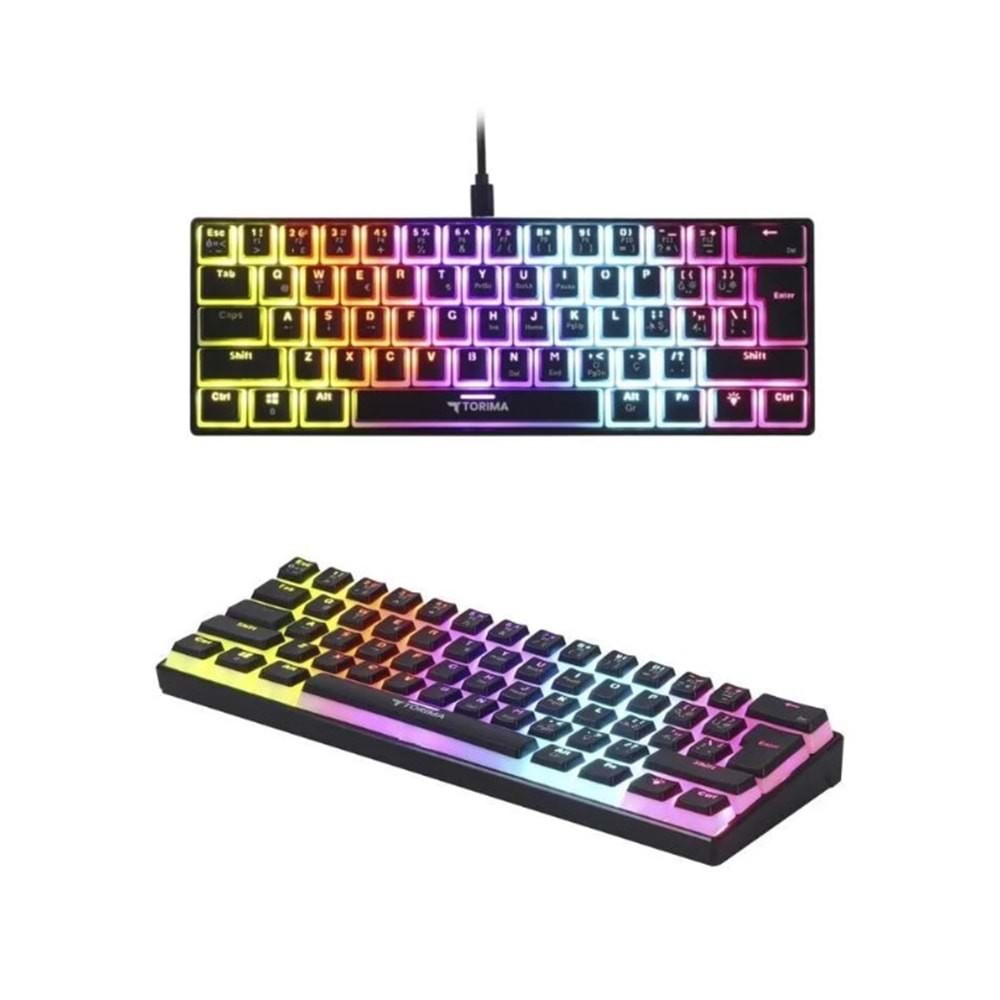 Torima TK-04 Siyah Mekanik Rgb Işıklı Kablolu Q Klavye