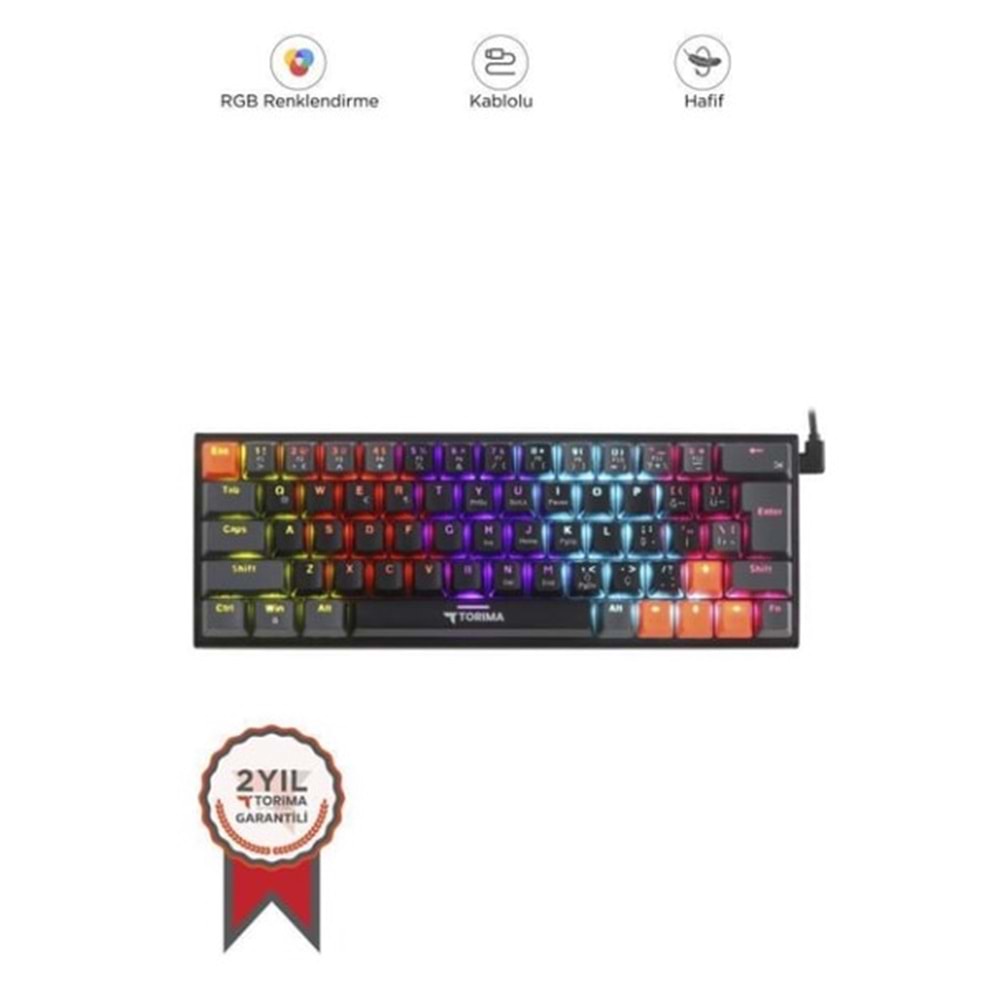 Torima TK-06 RGB Blue Switch Kablolu Mekanik Oyuncu Klavyesi