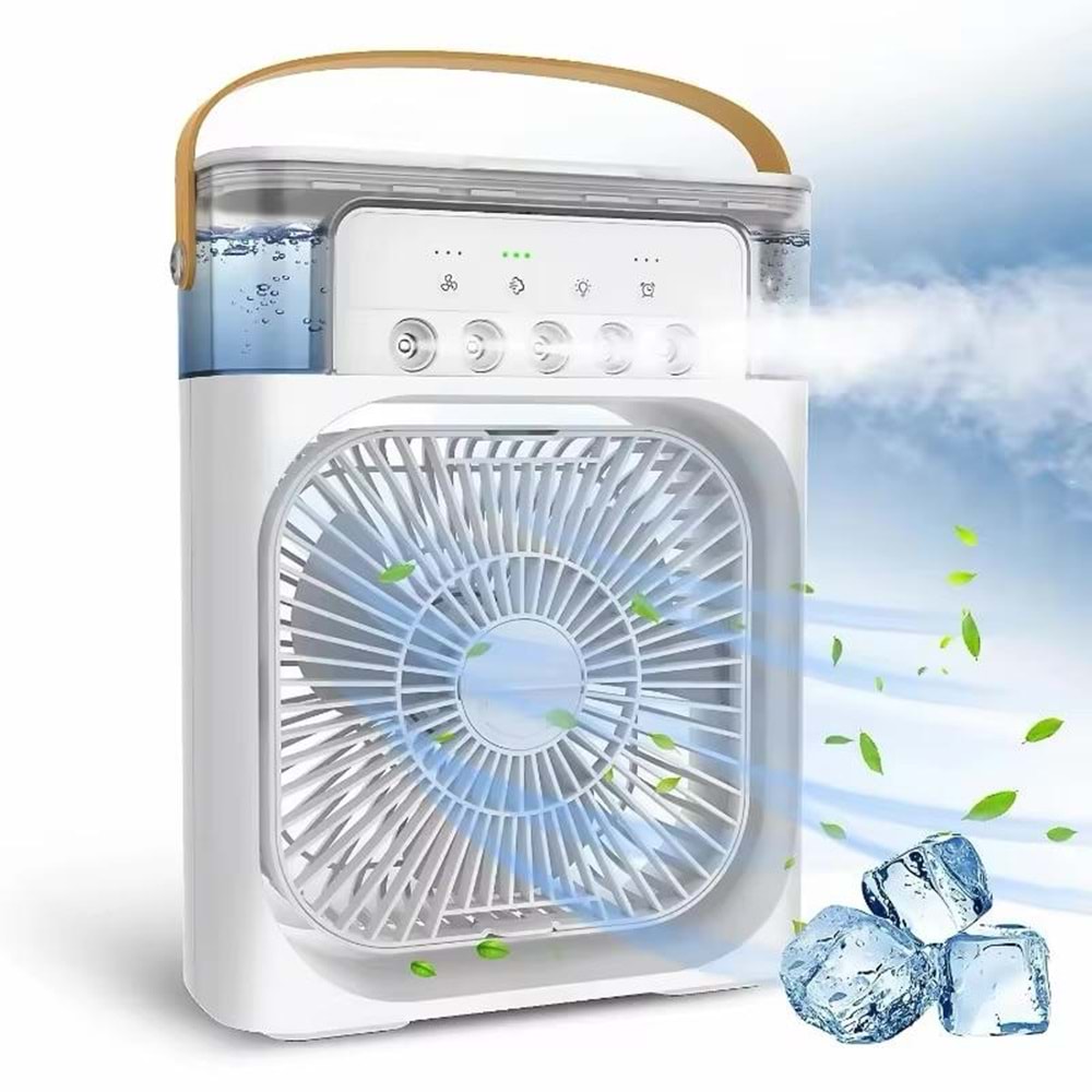 TELSAN TLS-43 ŞARZLI ULTRASONİC BUZLU HAVA VANTİLATÖRÜ FAN BUHAR MAKİNESİ F9
