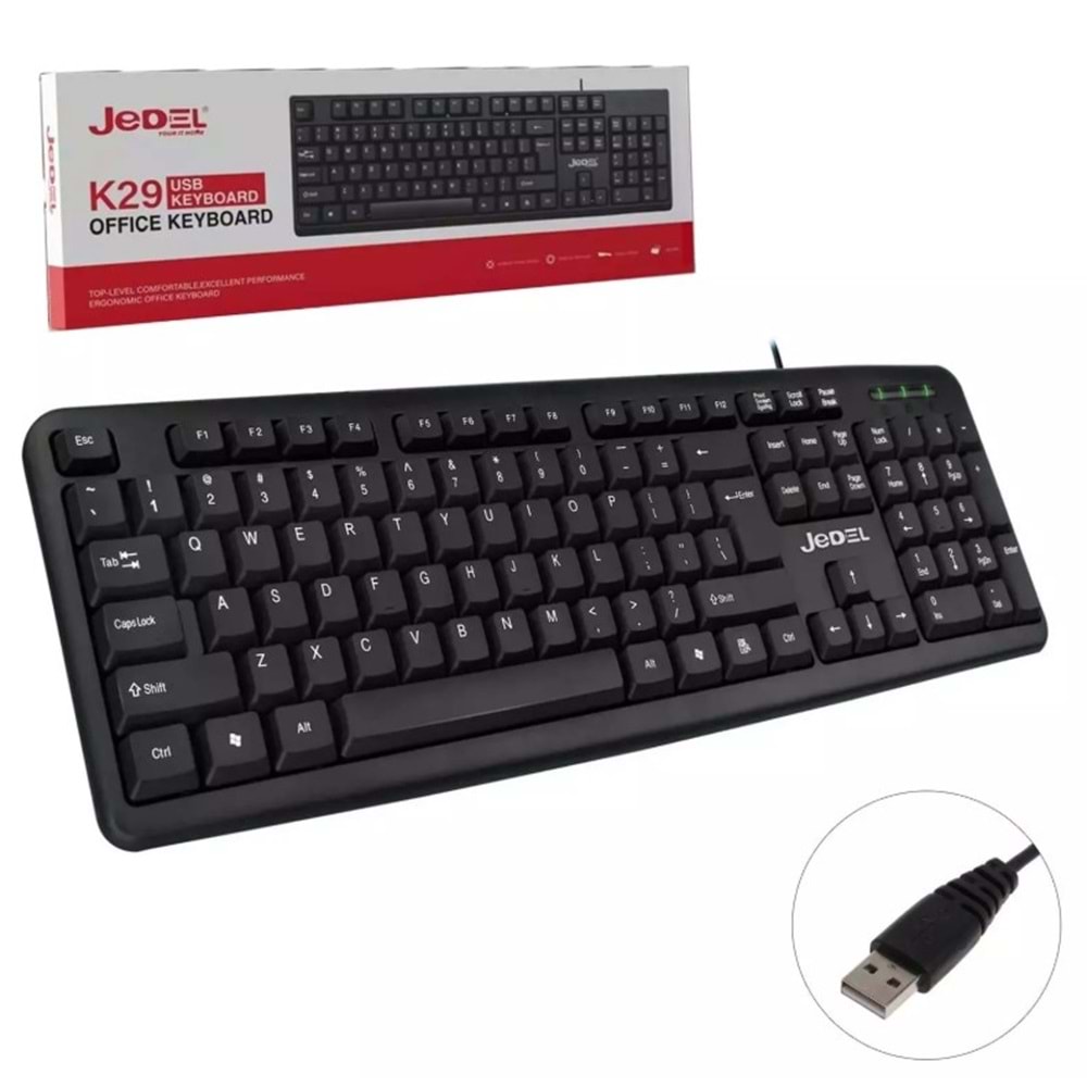 JEDEL K29 STANDART TÜRKÇE KABLOLU KLAVYE