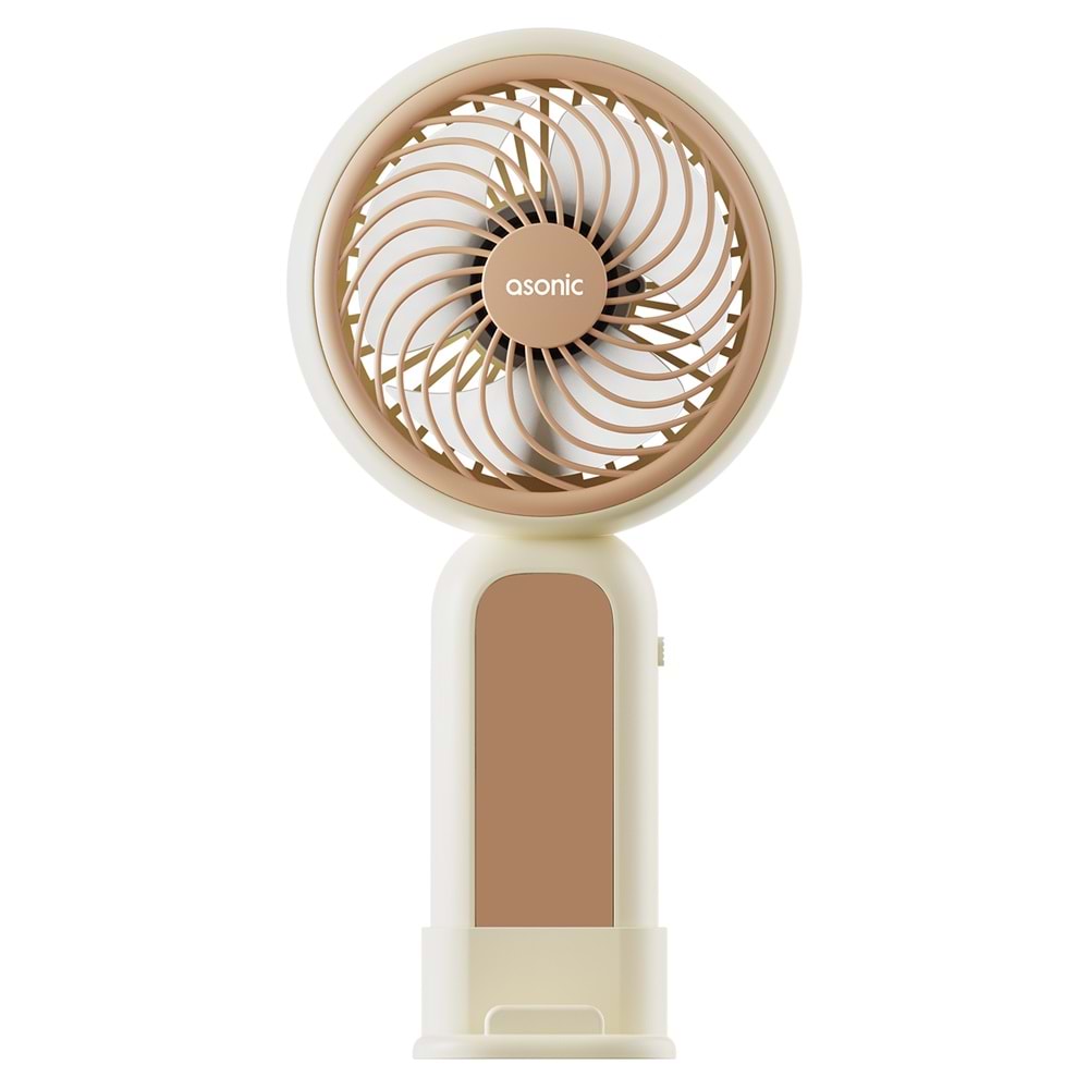 Asonic AFN21 Krem 250mAh Elde Taşınabilir Masaüstü Usb Fan