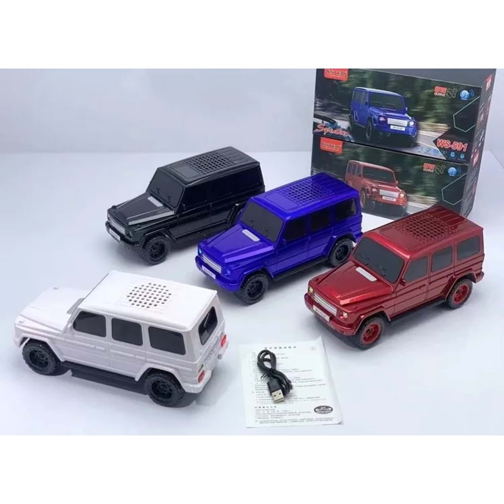 TELSAN WS-591 SD USB FM BLUETOOTH JEEP G63 ARABA LEDLİ SPEAKER