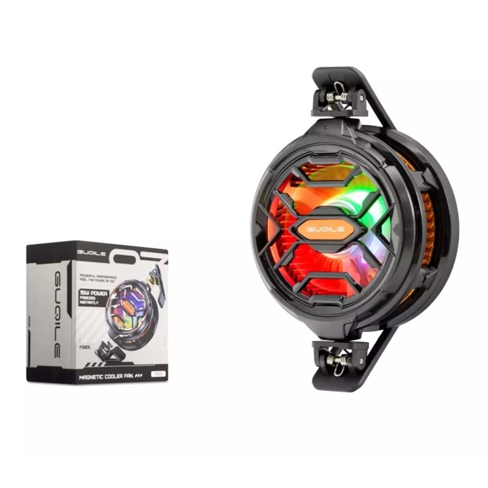 Hadron Hdx4382 Telefon Buz Soğutucu Fan Mıknatıs Ve Klips Rgb Siyah