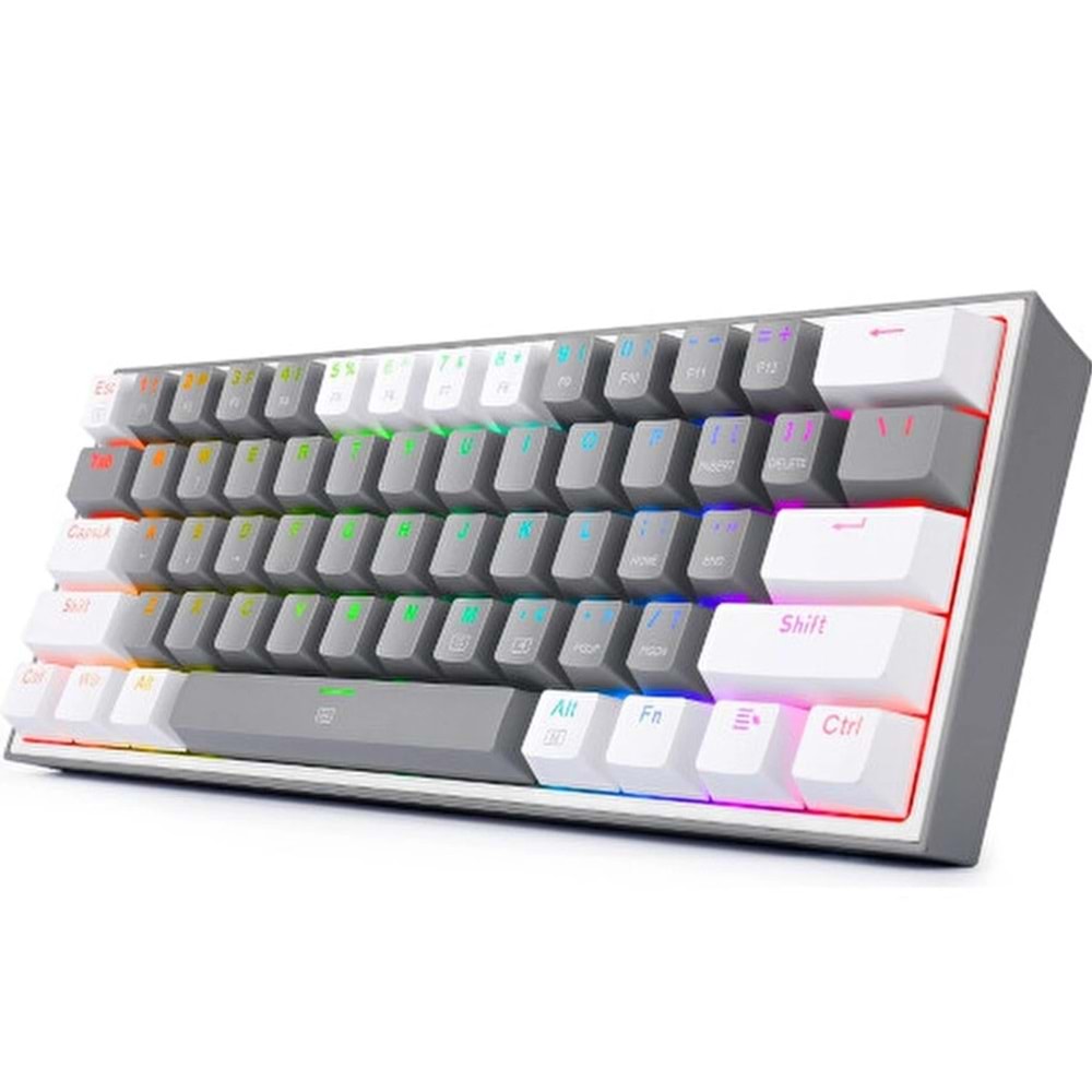 Acer eMachines EAK100 Yeşil/Beyaz USB RGB Backlight RED SWITCH Mekanik Q 100 Tuşlu Compact Gaming Klavye