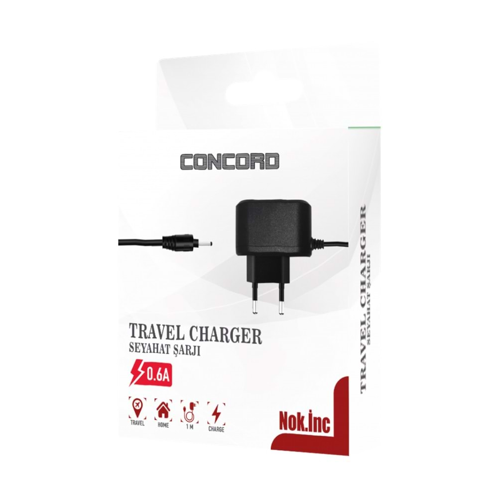 CONCORD C-87 NOKİA İNCE ŞARJ ALETİ TRAVEL CHARGER 5V0.6A 1METRE