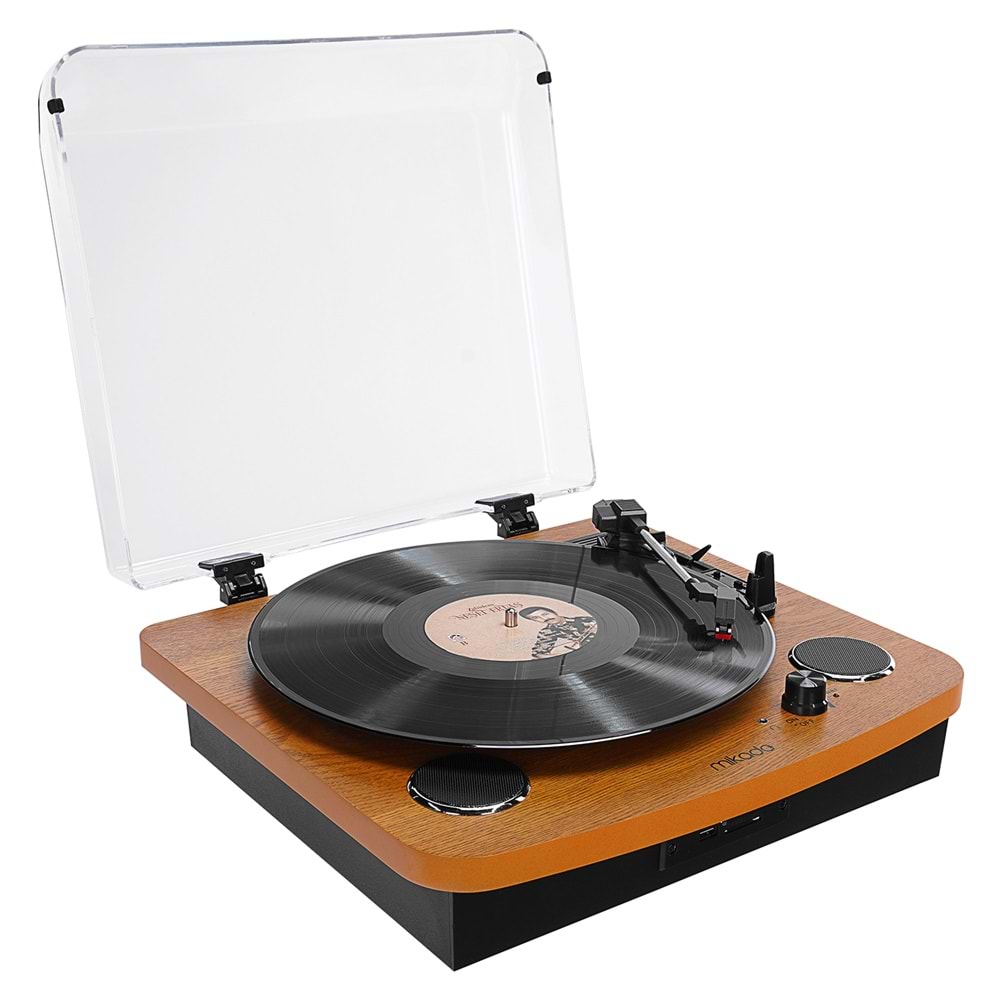 Mikado Nostalgia MN-P235 VOYAGER Pikap Ahşap USB-BT 3.5mm AUXIN&RCAO Destekli Plak Müzik Kutusu