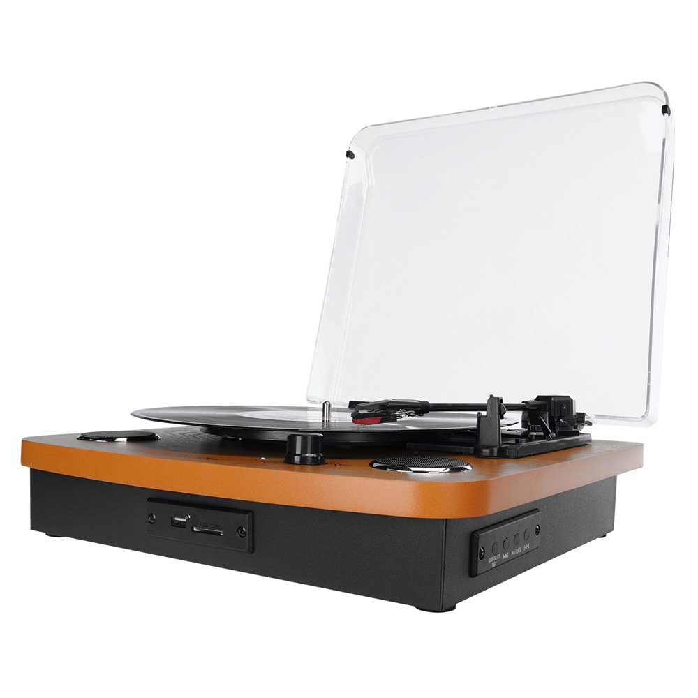 Mikado Nostalgia MN-P235 VOYAGER Pikap Ahşap USB-BT 3.5mm AUXIN&RCAO Destekli Plak Müzik Kutusu