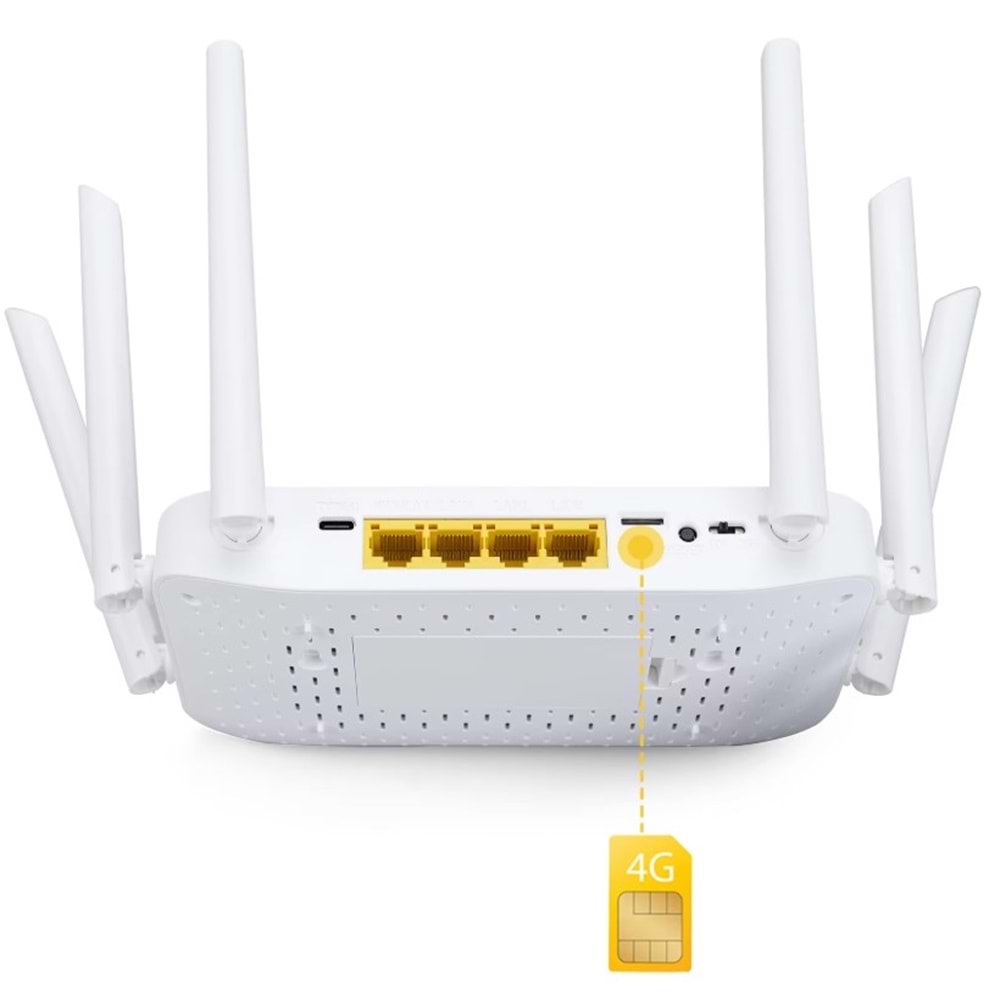 Apronx CP109 PRO 4G Mobile 6 Antenli WiFi Router Wifi 6 + 300Mbps 5000mAh Batarya 4G LTE Taşınabilir Modem