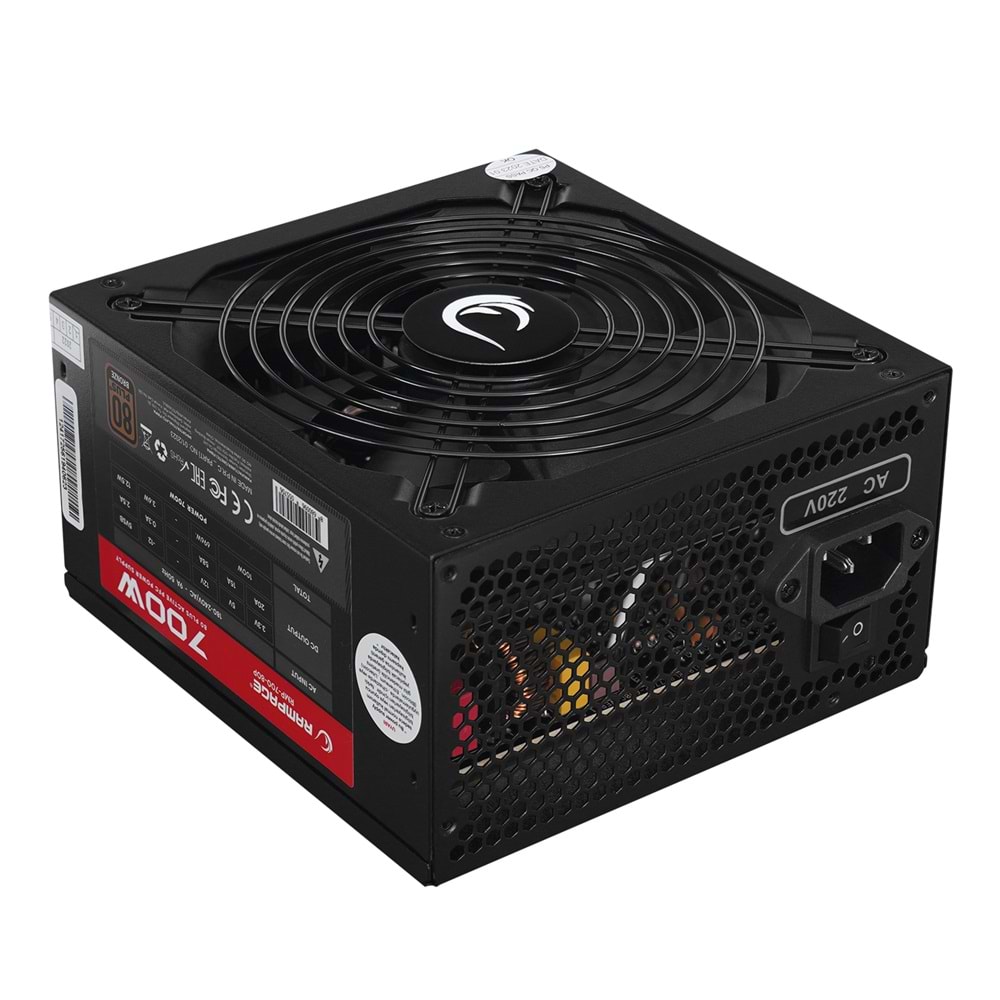Rampage RMP-700-80P 700W 80Plus Bronze 12cm Fan Aktif PFC Power Supply
