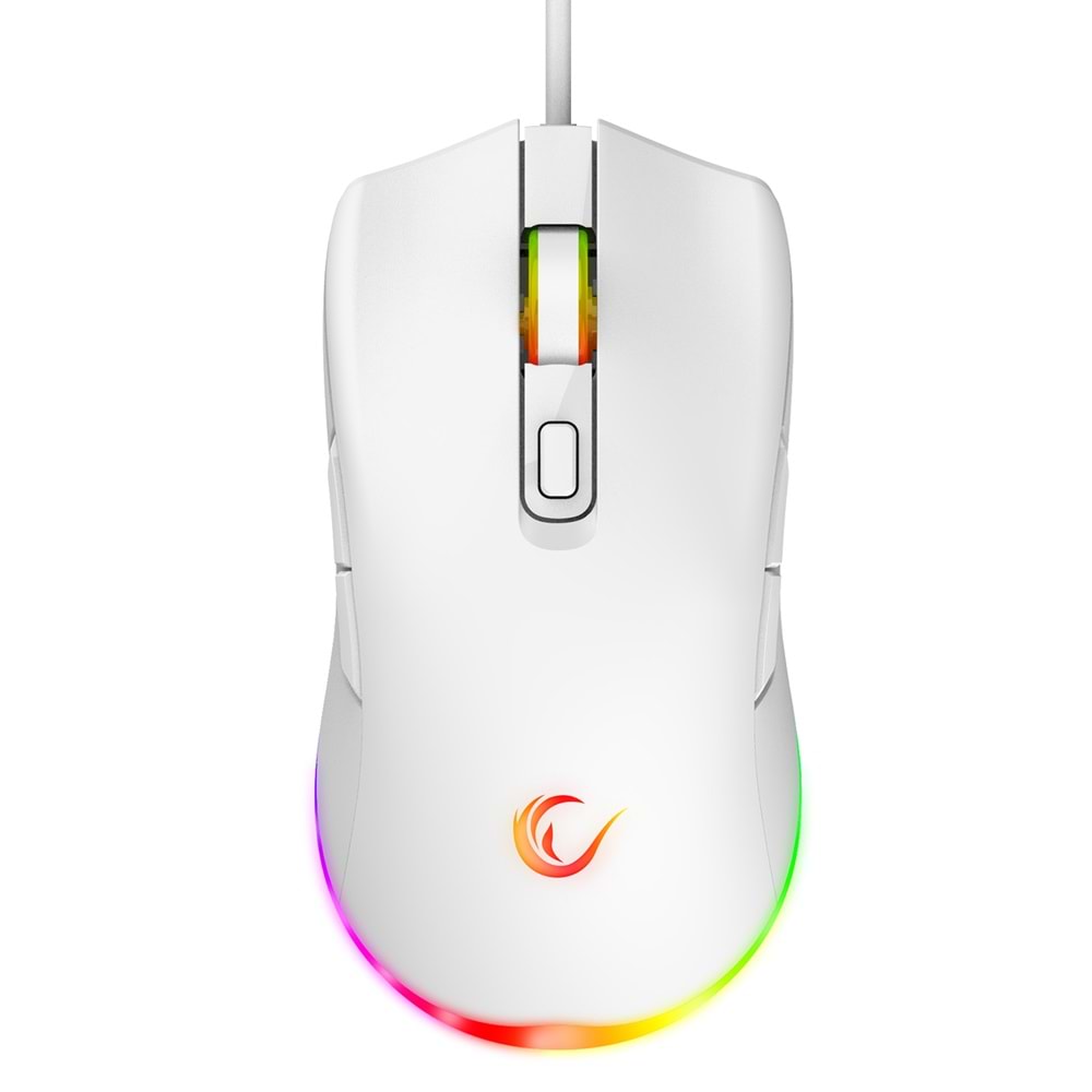Rampage KM-RX7 FORTUNA V2 Gökkuşağı Aydınlatmalı USB Beyaz Gaming Combo Q Gaming Klavye + 12800 dpi Mouse