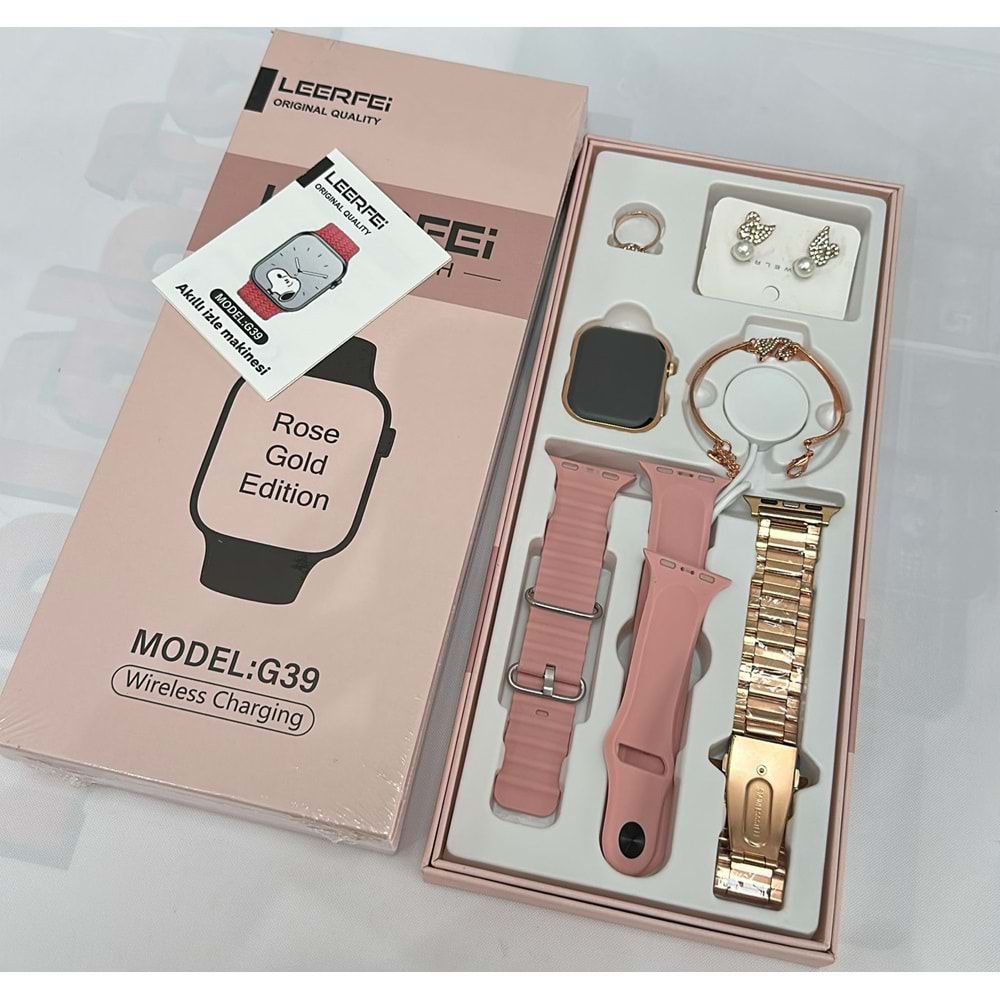 TELSAN G39 BAYAN KÜPE YÜZÜK BİLEKLİK HEDİYELİ 3 KORDON