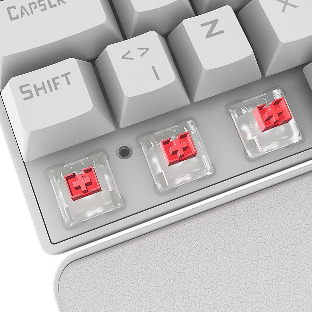 Rampage ALLY K11 Beyaz Rainbow Q Gaming Oyuncu Klavye Bilek Destekli Red Switch