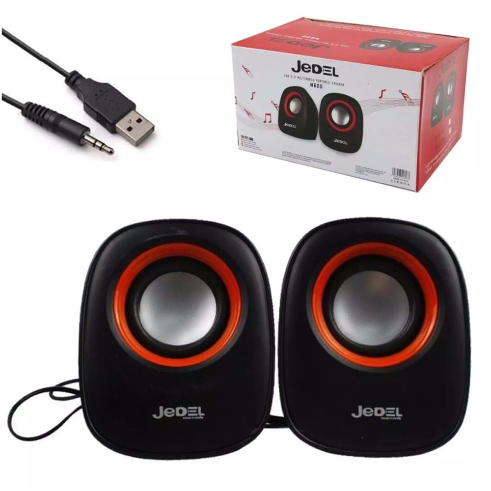 Jedel M600 1+1 Yuvarlak Model Mini USB Hoparlör - Speaker (2*3 Watt)
