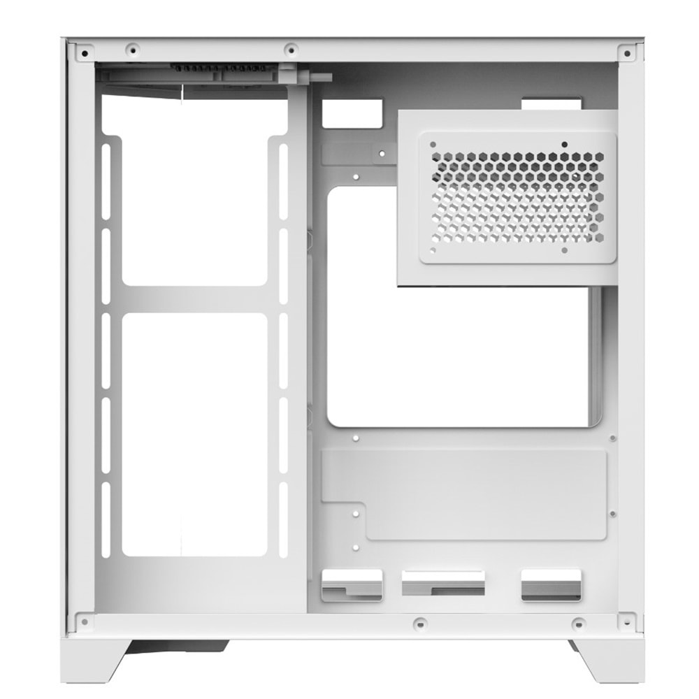 GAMEAGLE EDGE BEYAZ COMPACT +80 BRONZE 750W POWER + 240MM SIVI SOĞUTMA + 3 ADET ARGB KUMANDALI AKVARYUM KASA BEYAZ