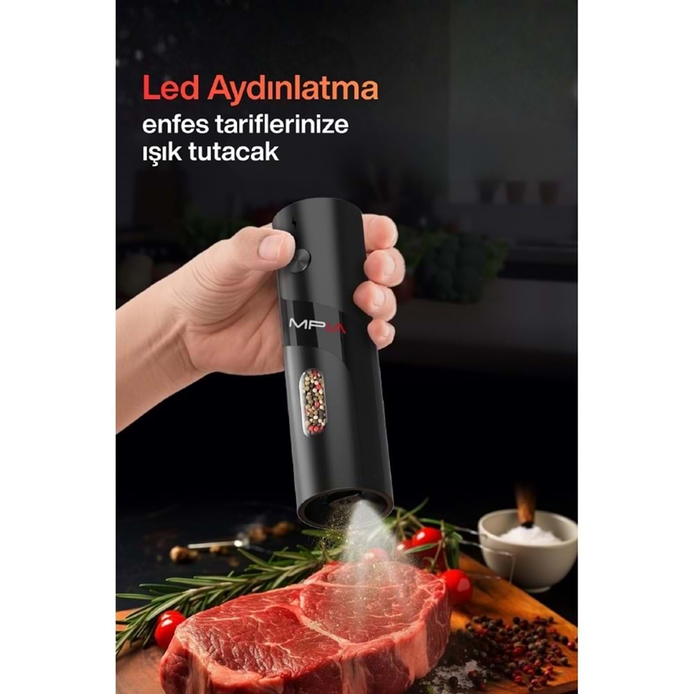 MPIA PG-5 Şarjlı Baharat Öğütücü 100ML Hazne