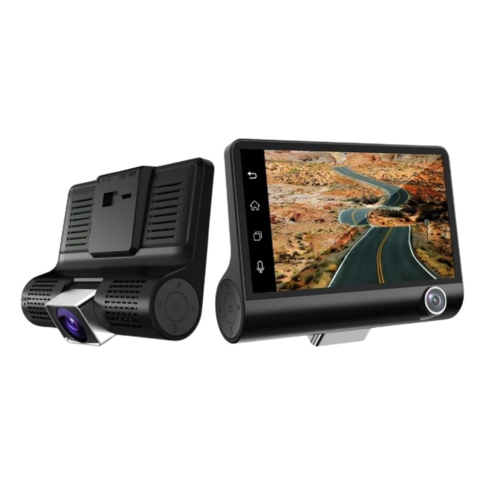 Concord CC-36 FHD Araç Yol Kamerası (ön+arka+iç) 1080p 4.0Inç 3lü Gece Görüşlü Kamera