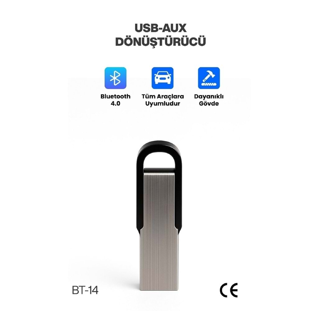 CONCORD BT-14 Araç Teyp Bluetooth Çevirici | USB Dönüştürücü