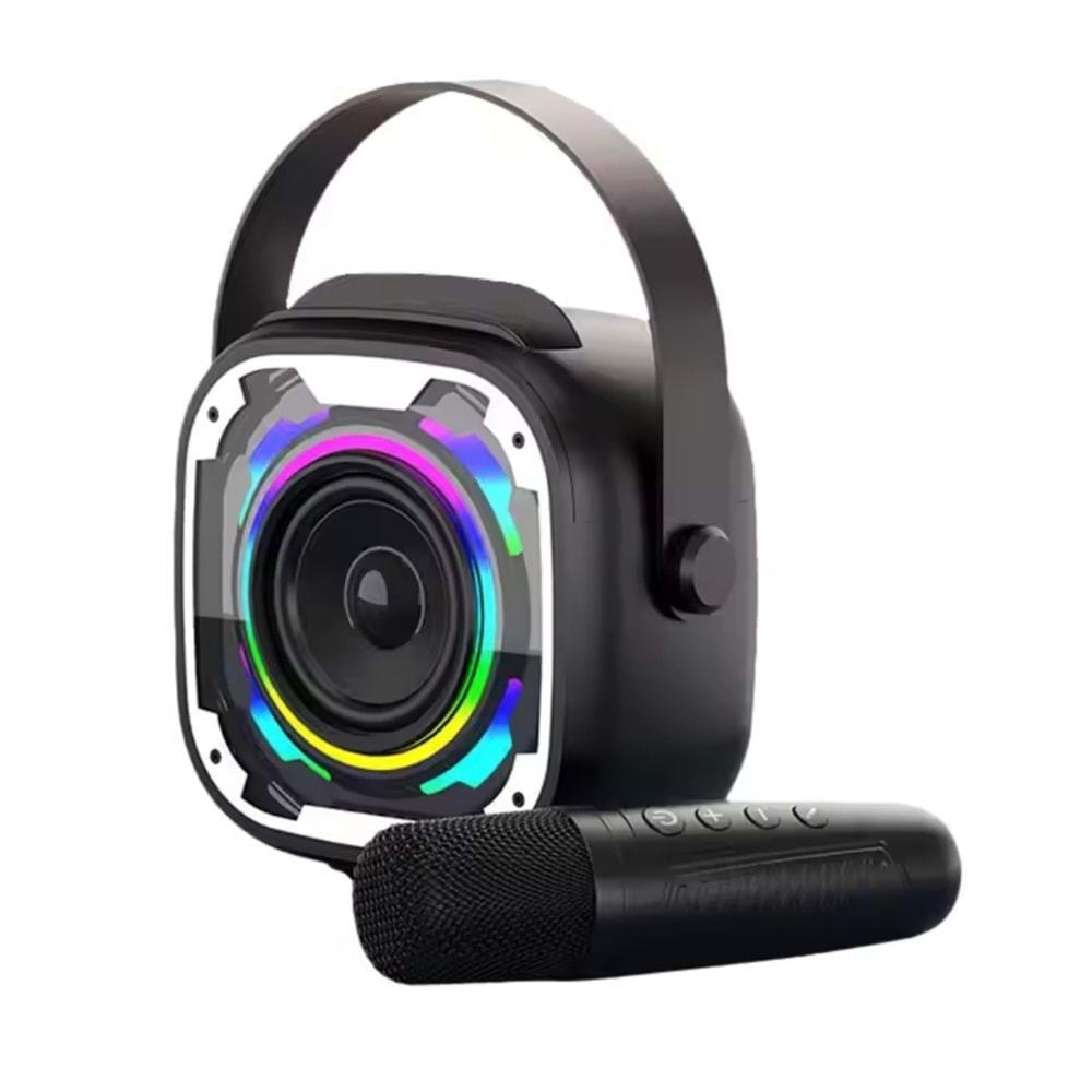 Platoon PL-4622 BT+TF+USB+AUX TYPE-C Girişli Telefon Standlı Tek Mikrofonlu Işıklı Bluetooth Speaker (V11)