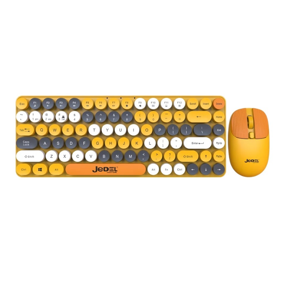 Jedel WS682B Colorful Wireless Kablosuz + Blueooth Klavye Mouse Set
