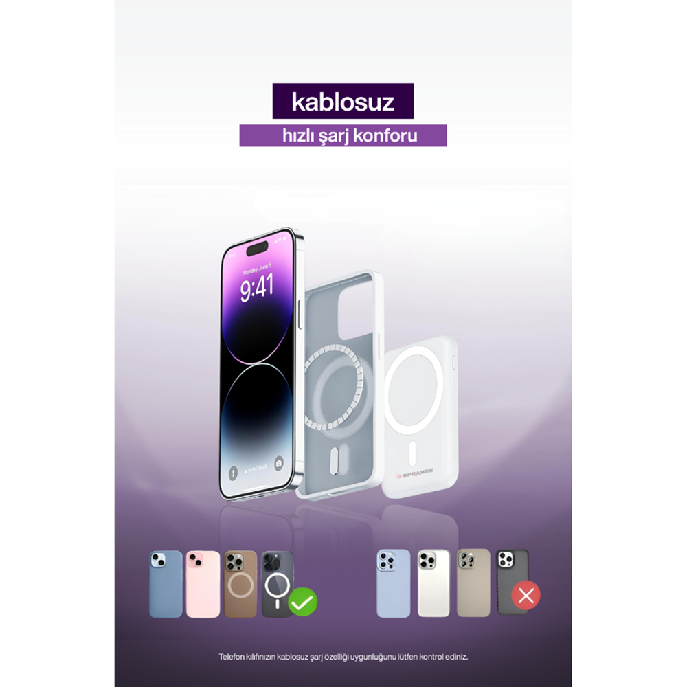 SPRANGE SR-P28M MAGSAFE WİRELESS 12000MAH 15W HIZLI ŞARJ 20W PD GÖSTERGELİ POWERBANK