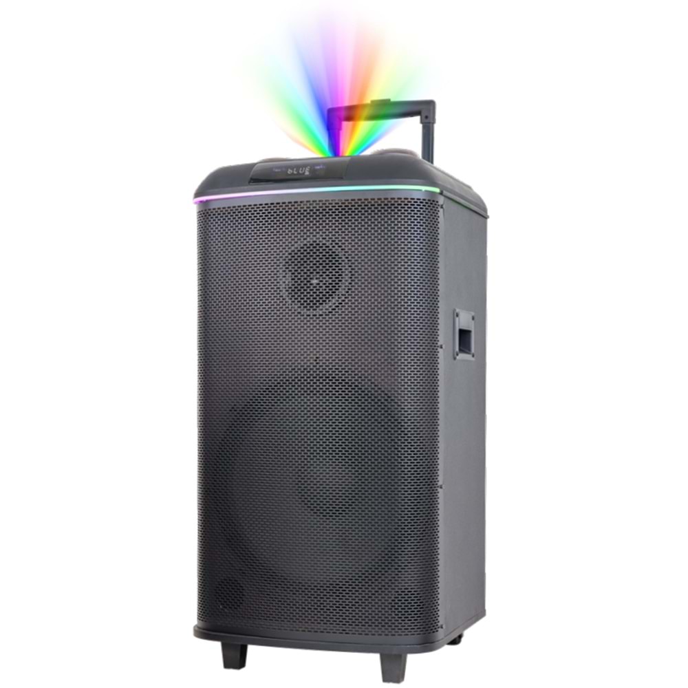 TELSAN DM-T1505 SD/USB/FM DOUBLE 15inc BLUETOOTH KARAOKE MİKROFONLU KABLOSUZ KUMANDALI RGB MÜZİK KUTUSU