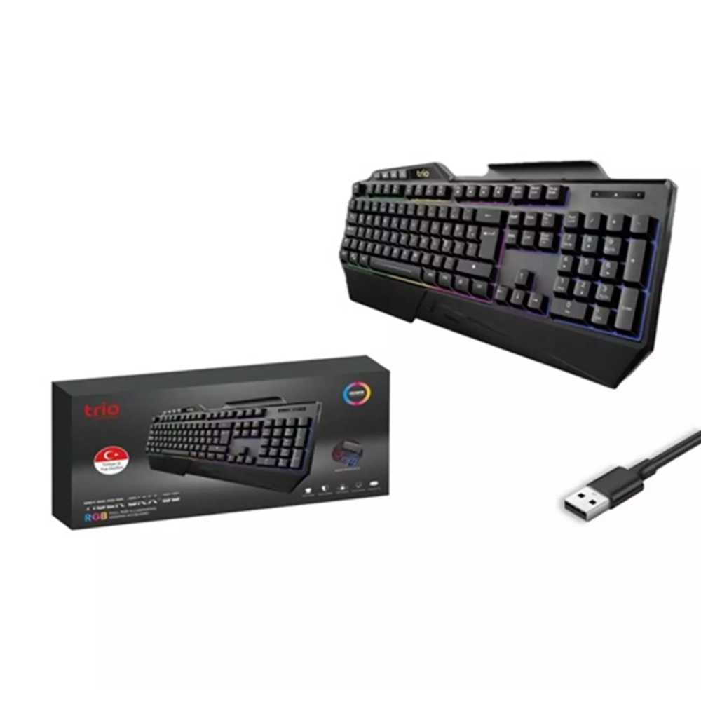 Trio GKX-99 Kablolu Işıklı Q Oyuncu Klavyesi