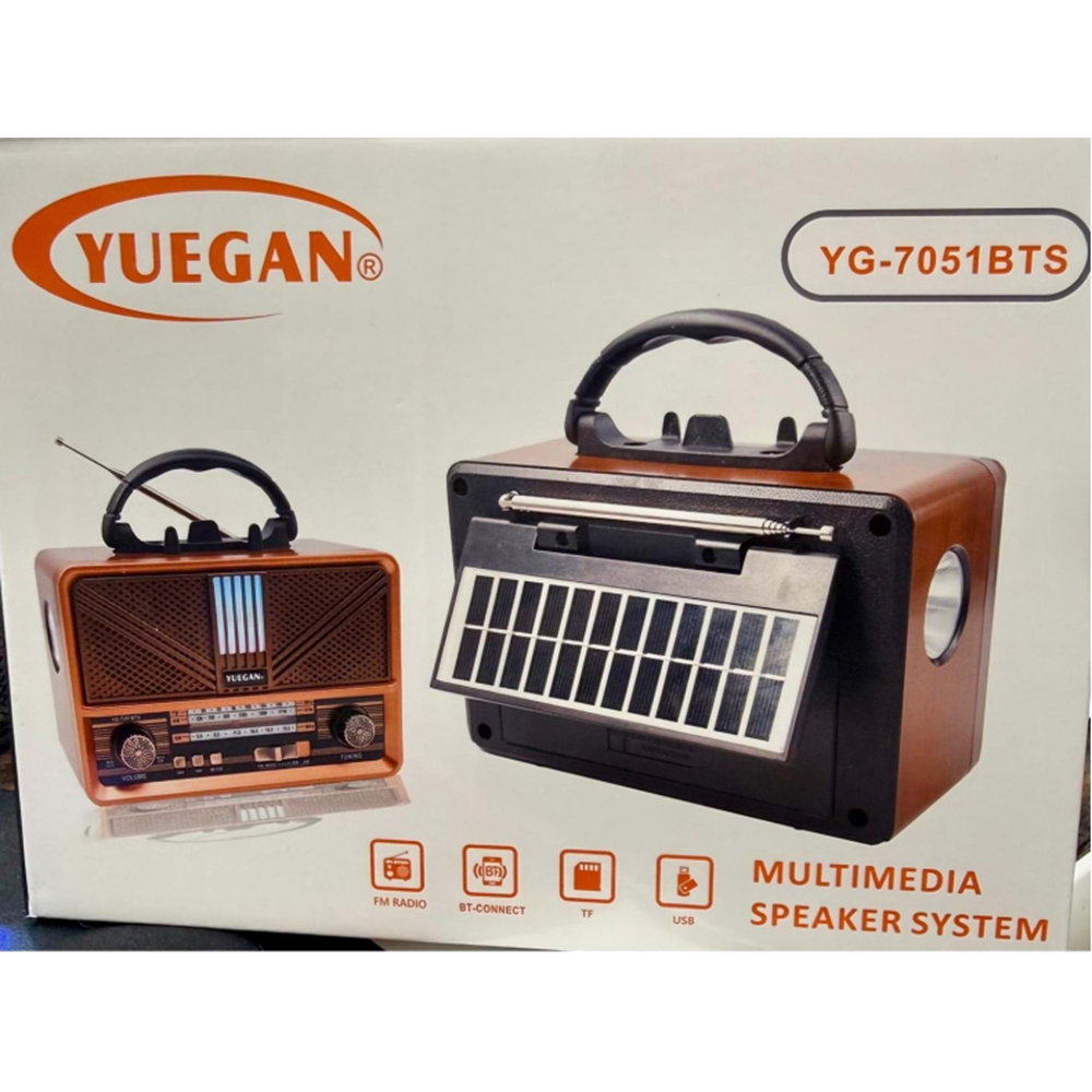 TELSAN YG-7051BTS GÜNEŞ PANELLİ BLUETOOTH+SD TF KART+ USB+ FM RADYO+FENER ÖZELLİKLİ ŞARJLI HOPARLÖR PL-4701
