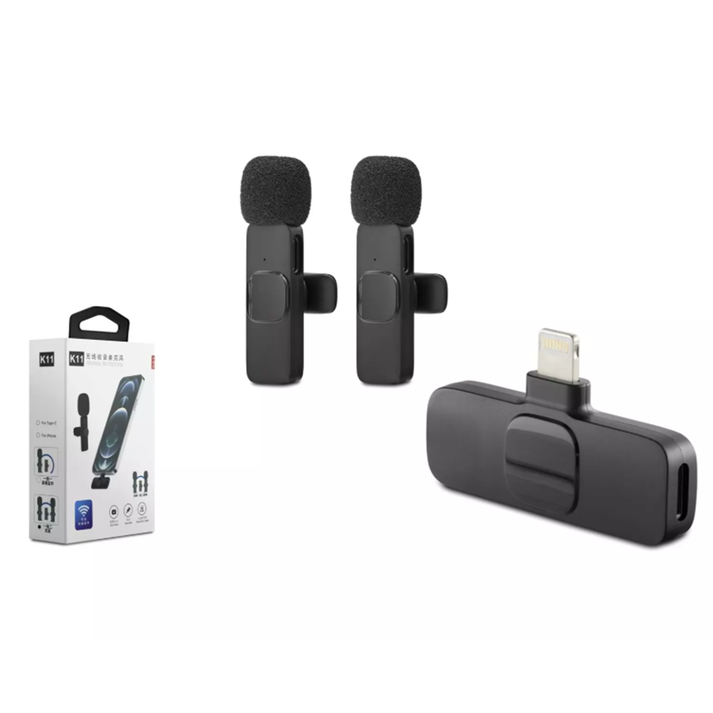 HADRON HDX2784 Lightning Kablosuz 2’li Mikrofon Seti - Siyah