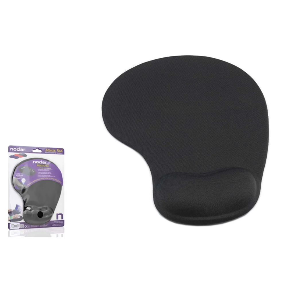 NODAR ND1501S Jel Bilek Destekli Mouse Pad 190x230 mm Siyah