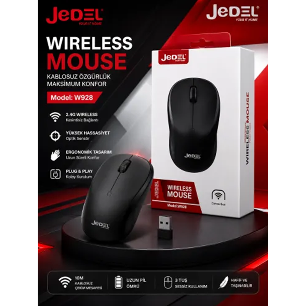 JEDEL W928 WİRELESS MOUSE 2.4GHZ KABLOSUZ MOUSE