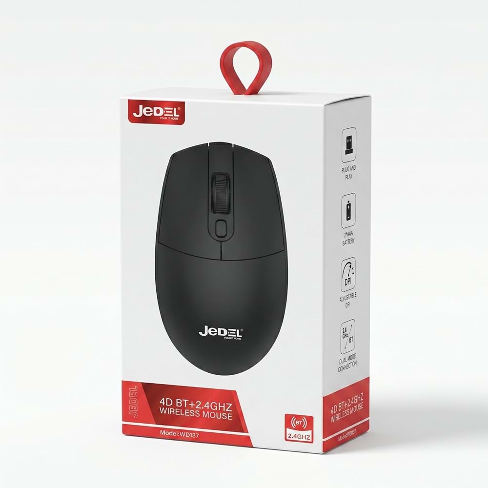 JEDEL WD137 KABLOSUZ WİRELESS + BLUETOOTH MOUSE