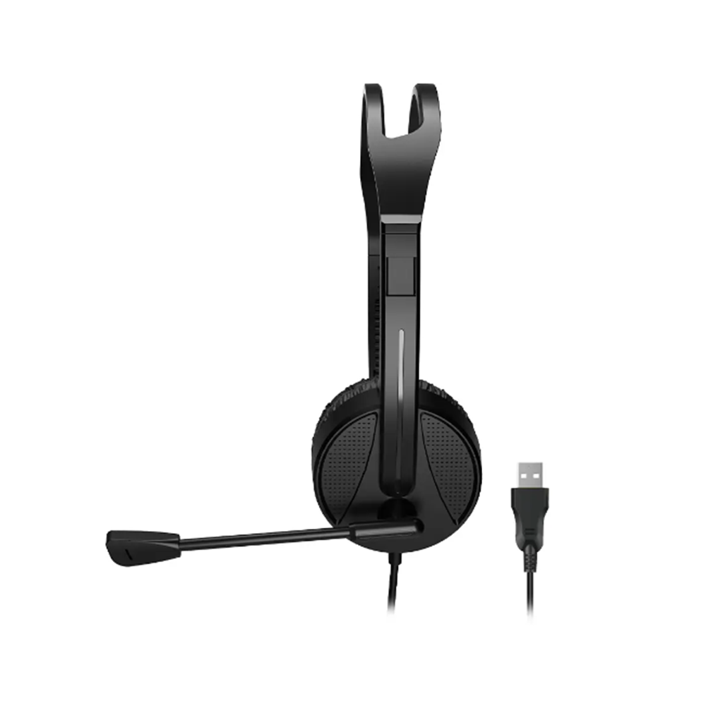 LECOO HT106 USB Kablolu Mikrofonlu Kulak Üstü Kulaklık Siyah