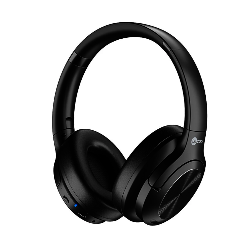 LECOO ES208 Bluetooth 5.3V Kablosuz Mikrofonlu Kulak Üstü Kulaklık Siyah