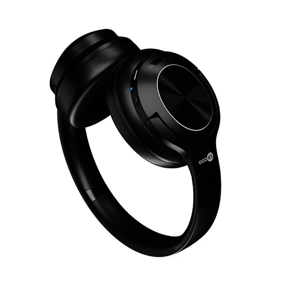 LECOO ES208 Bluetooth 5.3V Kablosuz Mikrofonlu Kulak Üstü Kulaklık Siyah