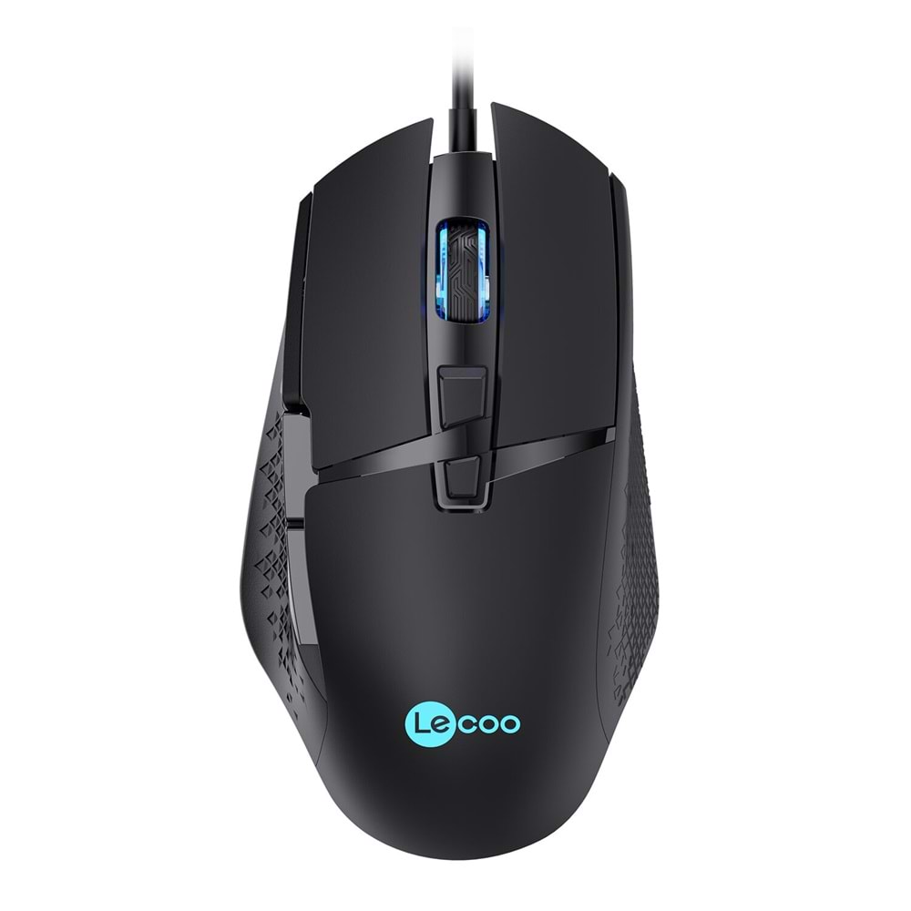 LECOO MG1101 Kablolu RGB LED Aydınlatmalı 6400DPI 8 Tuşlu Gaming Optik Mouse Siyah
