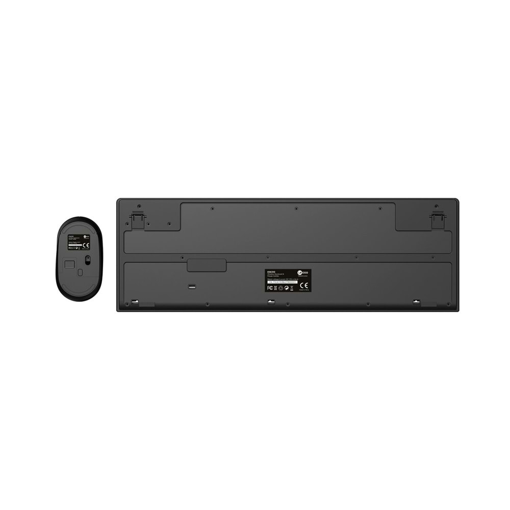 LECOO KW210 Kablosuz Türkçe Q Klavye & Mouse Set Siyah
