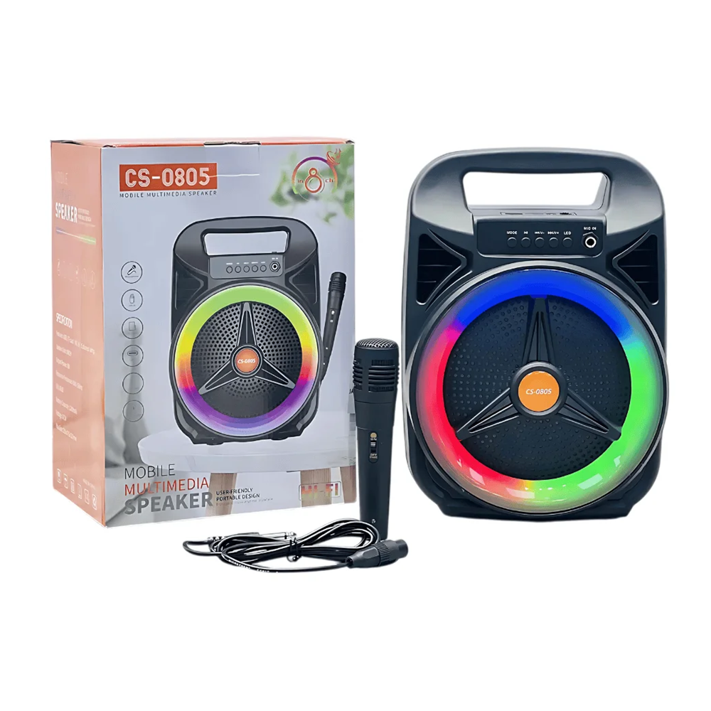 TELSAN CS-0805 BT/SD/USB GİRİŞLİ RGB IŞIKLI MİKROFONLU 8