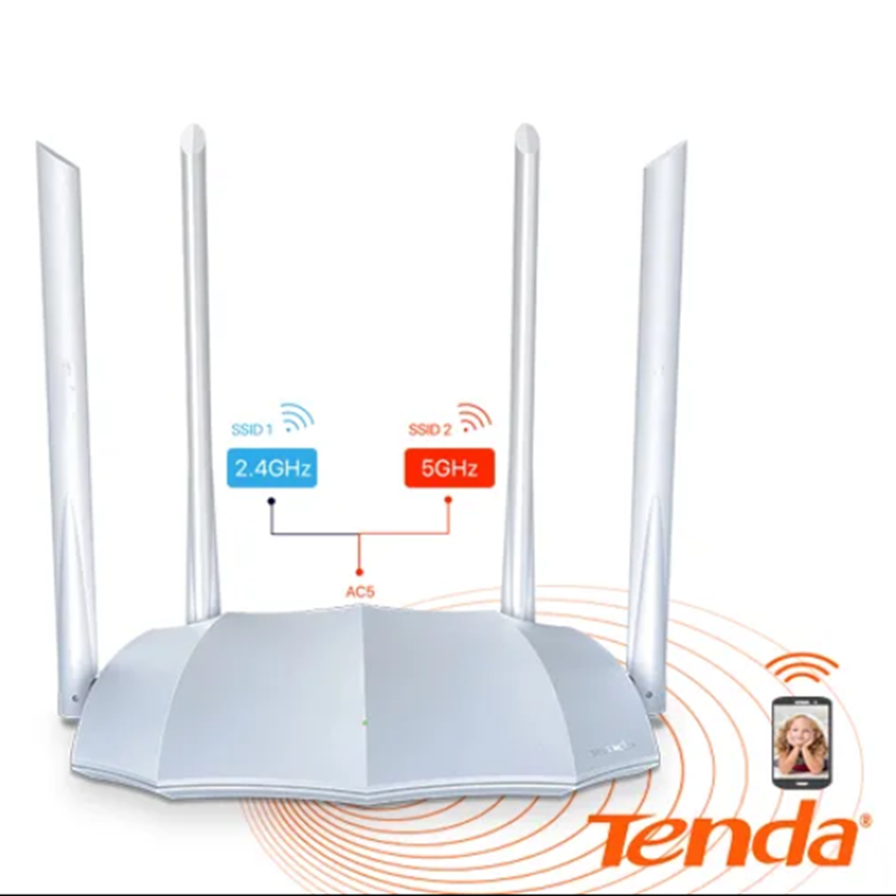 Tenda AC5 1200mbps Dual Band 4 Port Wifi Kablosuz Router Access Point