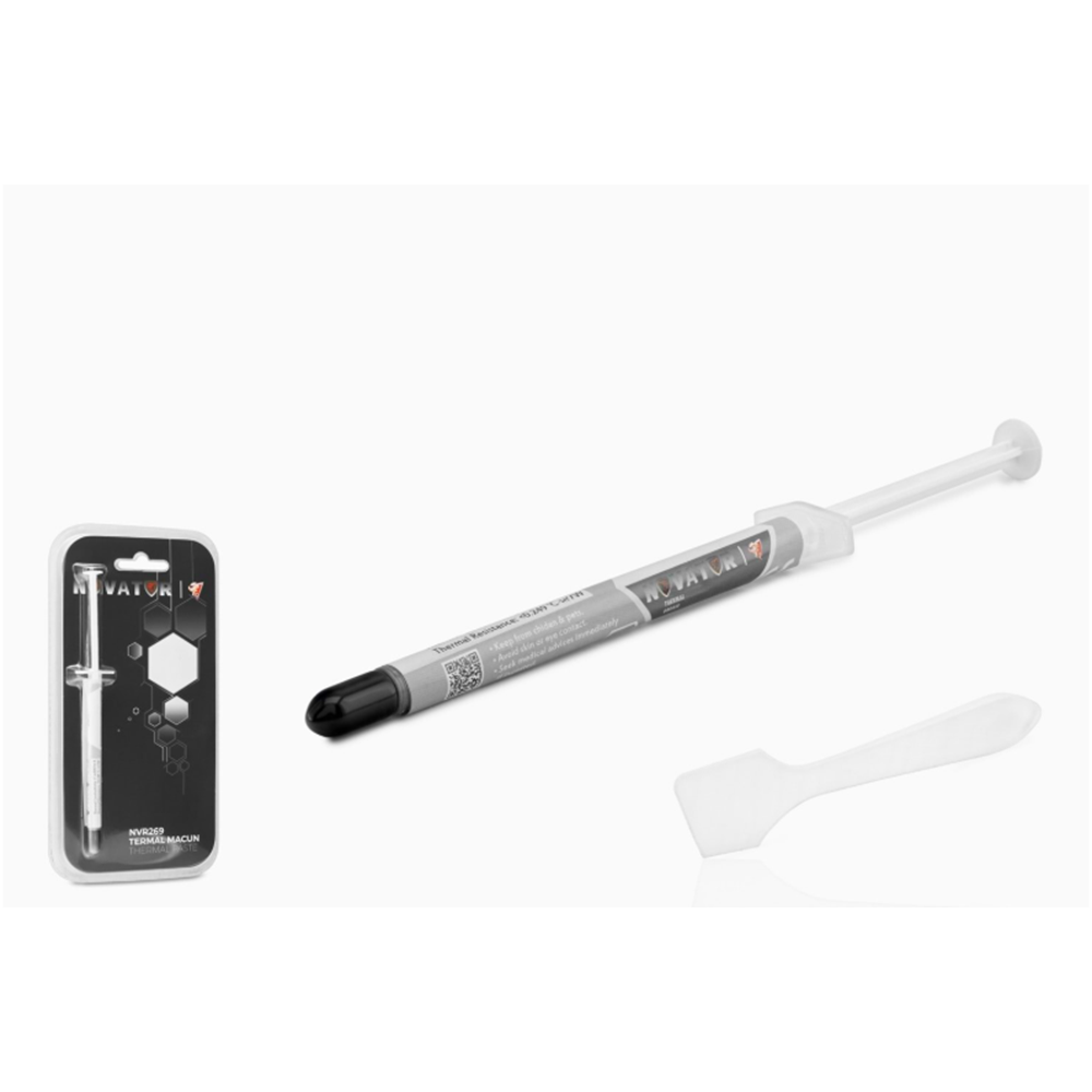 NOVATOR NVR269 Termal Macun Spatula Setli 1.93 W/mK 1 g Gri