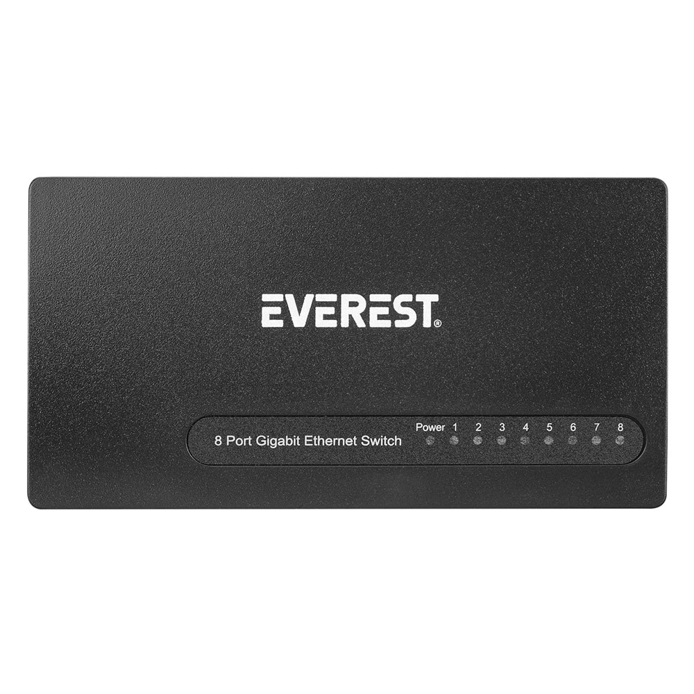 Everest ESW-808 8 Port 1000Mbps RTL8370N Gigabit Ethernet Switch Hub