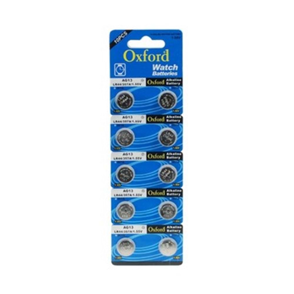 OXFORD AG13 ALKALİNE LR44 YUVARLAK PİL 1 PAKET