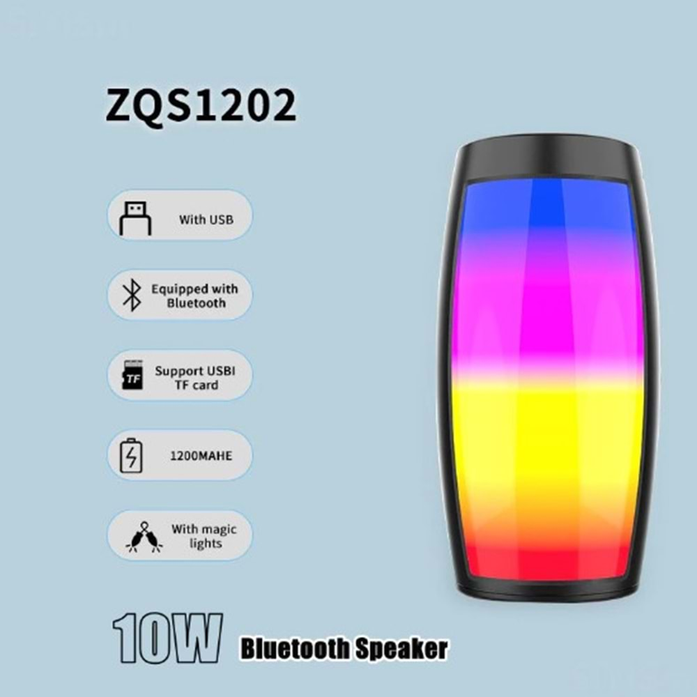 JAPANEX ZQS1202 USB/SD/FM/BLUETOOTH RGB IŞIKLI MÜZİK KUTUSU 1201