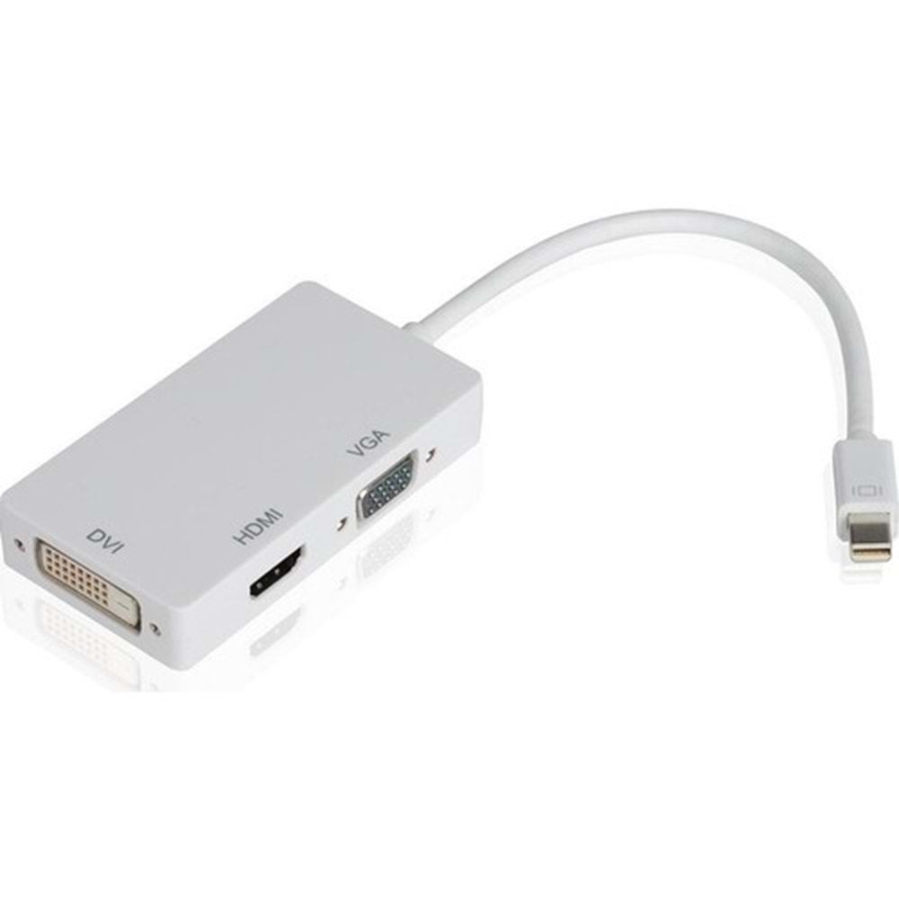 Concord DPHM Mini Displayport Hdmi Vga Dvi Çevirici Dönüştürücü Adaptör Thunderbolt Display Port Kablosu